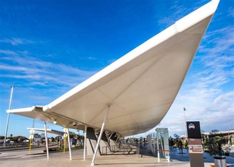 Winged Structural Ptfe Fibreglass Membranes For Perth Airport By Makmax