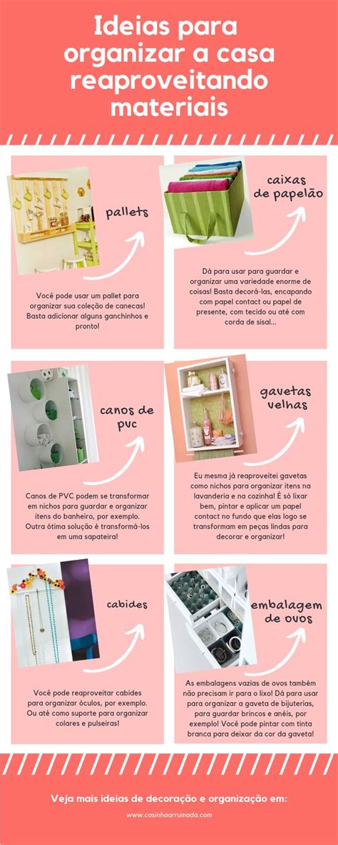 Ideias Para Organizar A Casa Reaproveitando Materiais Casinha