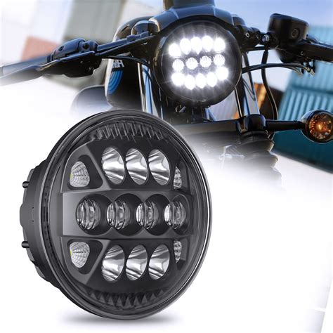 Buy Suparee 5 3 4” 5 75 Inch Led Headlight For Dyna Street Bob Super Wide Glide Low Rider Night