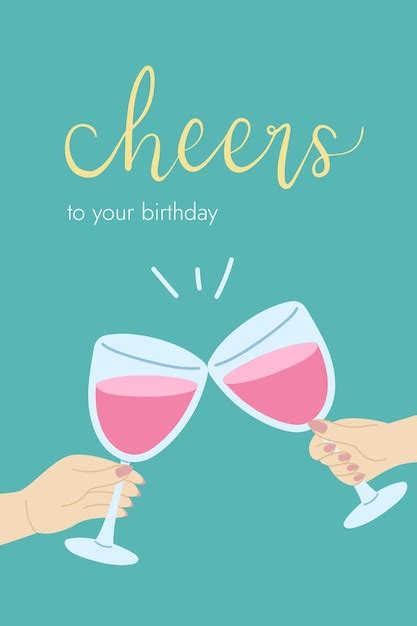 Premium Vector | Birthday card cheers