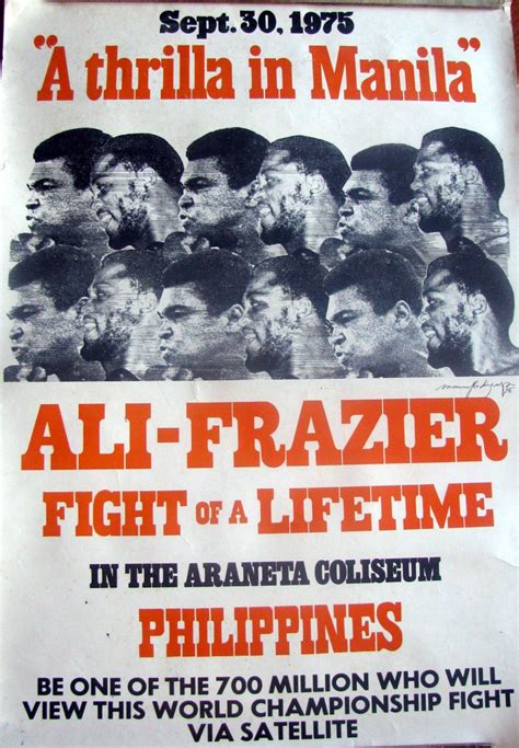 Lot Detail - 1975 ALI VS FRAZIER FIGHT POSTER - "THE THRILLA IN MANILA"