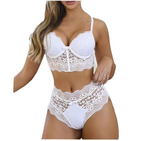 Body Sexy Femmes Dentelle Sans Fil Bowknot Soutien Gorge String