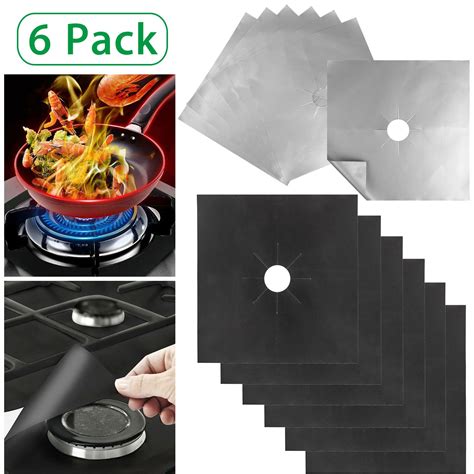 Pcs Gas Stove Burner Covers Tsv Reusable Non Stick Stovetop Burner