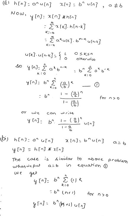 Solved Determine The Convolution Y N H N ∗ X N In The Following Course Hero