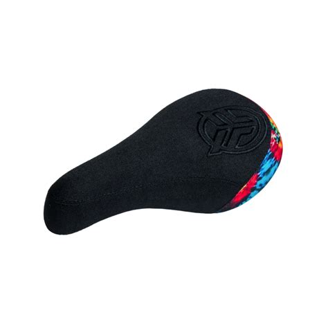 Federal Mid Logo Black Tie Dye With Black Logo Bmx Seat Kingsbikes Uk