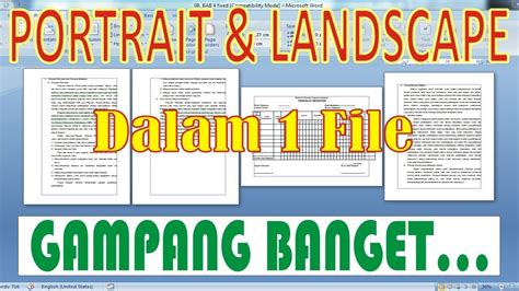 Cara Mengatur Landscape Dan Portrait Dalam Satu File Materi Belajar Online