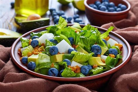 Blueberry Avocado Jicama Salad With Blueberry Jalape O Dressing