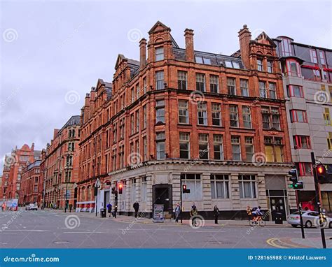 Old Buildings in Victorian Style in the City of Manchester Editorial ...