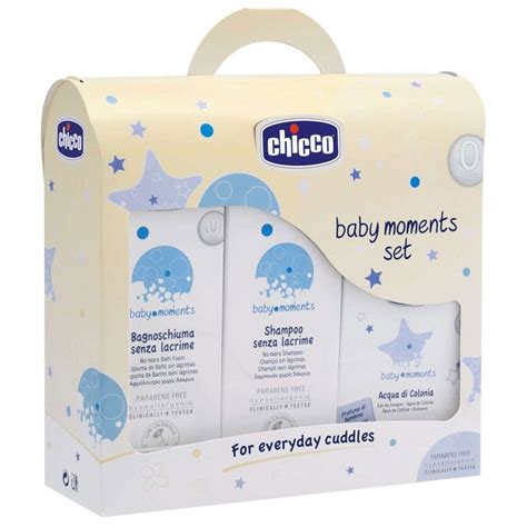 Chicco Baby Moments Set M Bagnoschiuma Shampoo Acqua Di Colonia