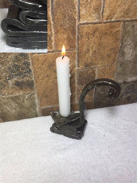 Wrought Iron Candle Holder Hand Forged Candle Holder Iron Etsy Uk