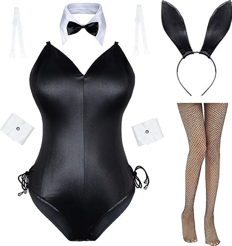 Aimina Womens Bunny Girl Senpai Cosplay Anime Role Costume One Piece Bodysuit