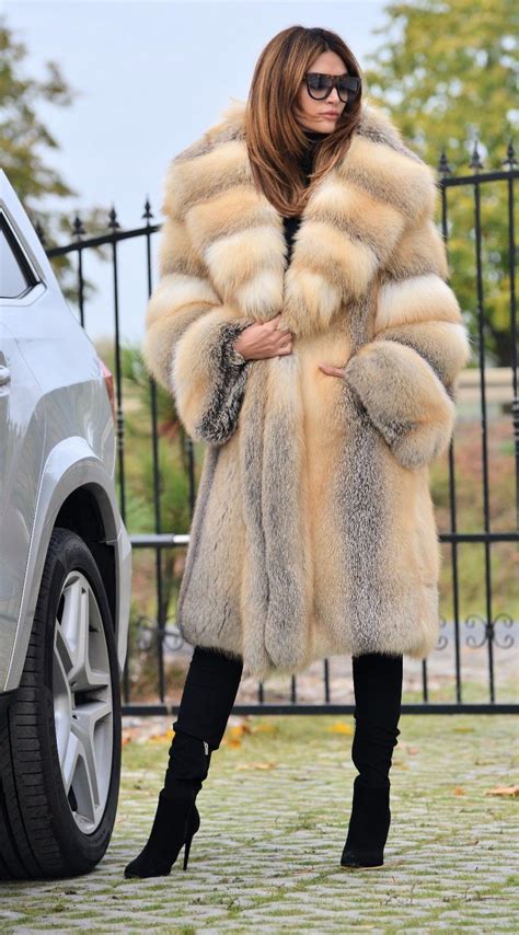 Golden Island Fox Fur Fur Coat Fur Coats Women Denim Coat Women