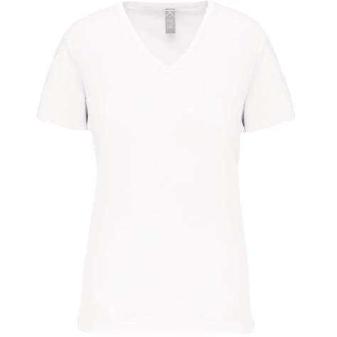 Tee Shirt Blanc Col V Femme Soirée Blanche