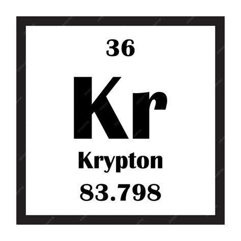 Premium Vector Krypton Chemical Element Icon