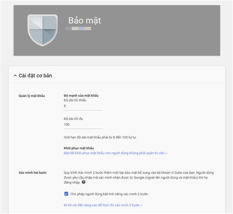 Quy trình thêm xác minh 2 bước tài khoản Google Email doanh nghiệp