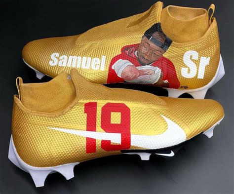 What Pros Wear: Deebo Samuel's Nike Vapor Edge 360 Pro "Newborn Son" Cleats - What Pros Wear