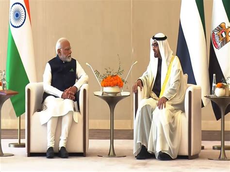 Indian PM Modi Hold Bilateral Talks With UAE President Al Nahyan India