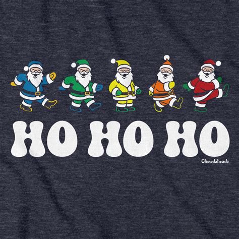 Ho Ho Ho Dancing Santas Hoodie Chowdaheadz