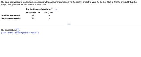 Solved The Table Below Displays Results From Experiments