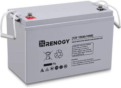 Renogy Deep Cycle Agm Battery 12 Volt 100ah For Rv Solar Marine And Off Grid Applications