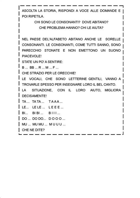 La Storia Delle Consonanti Schede Didattiche Storia Scuola