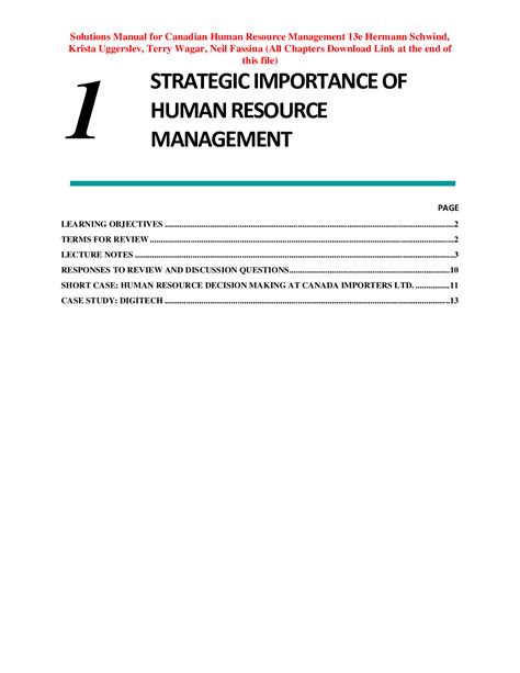Strategic Management 14th Edition Solutions Manual 2