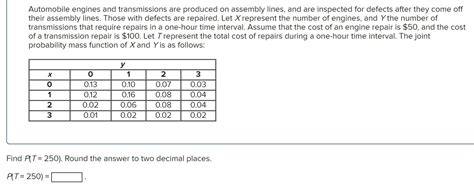 Solved Automobile Engines And Transmissions Are Produced On Chegg