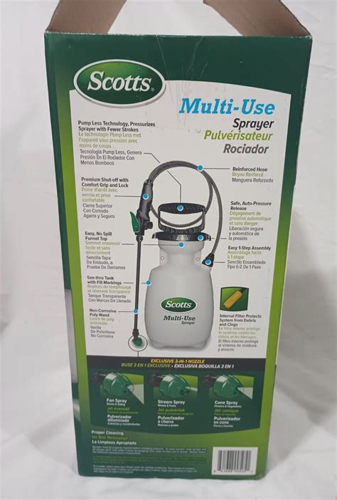 Scotts 1 Gallon Multi Use Sprayer Exclusive 3 In 1 Nozzle And Protective Shield 841688005051 Ebay