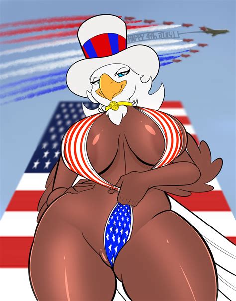 Rule 34 1girls 4th Of July American American Eagle American Flag Big