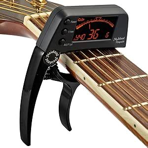 Cejilla De Guitarra Para 2 En 1 Afinador De Guitarra Con Pantalla Led