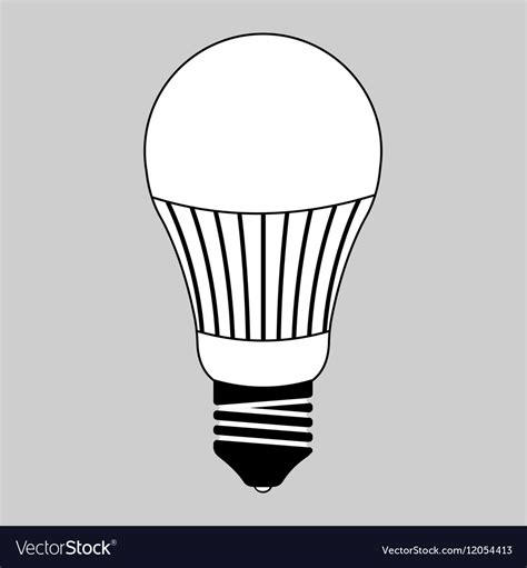 Led Light Bulb Royalty Free Vector Image Vectorstock