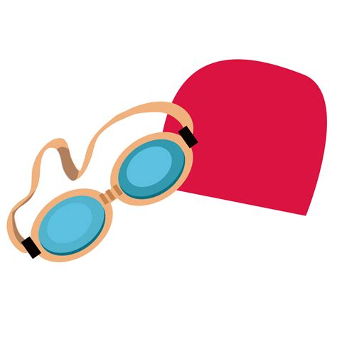 Download Swim And Cap Goggles Glasses Swimming Clipart Png Free