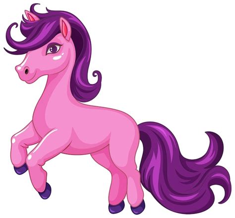 Free Vector | Cute pink unicorn cartoon character