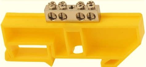 Шина нулевая/заземления 6х9, 4 контакта, высокий изолятор на дин-рейку ...