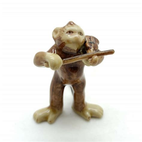 Er Set Affe Figur Keramik Spielen Klavier Violine Tier Etsy