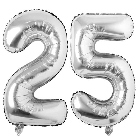 Getuscart Number Balloons Silver Giant Jumbo Big Large Foil Mylar