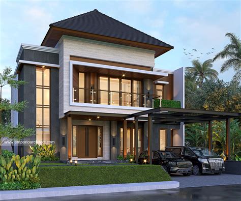 Desain Tampak Depan 2 Rumah Modern 2 Lantai Ibu Ir Di Denpasar Bali