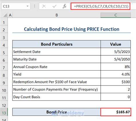 How to Use Bond Price Calculator in Excel? (A Complete Guide) - ExcelDemy