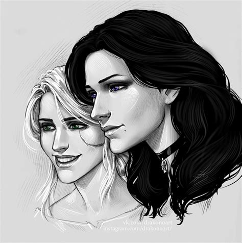 Ciri And Yennefer By Nastyaskaya On Deviantart The Witcher Game Witcher Art Witcher 3 Wild