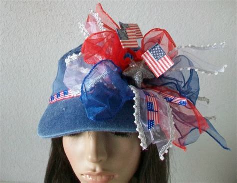 Patriotic 4th of July Baseball Cap Red White and Blue on a - Etsy