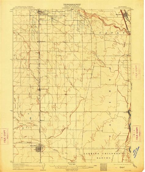 1906 Willows, CA - California - USGS Topographic Map - Historic Pictoric