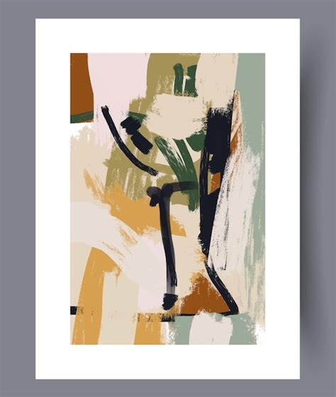 Premium Vector Abstract Chaos Pastel Smears Wall Art Print