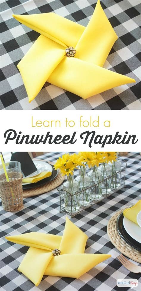 Pinwheel Napkin Fold Tutorial To Set A Festive Table Napkin Folding