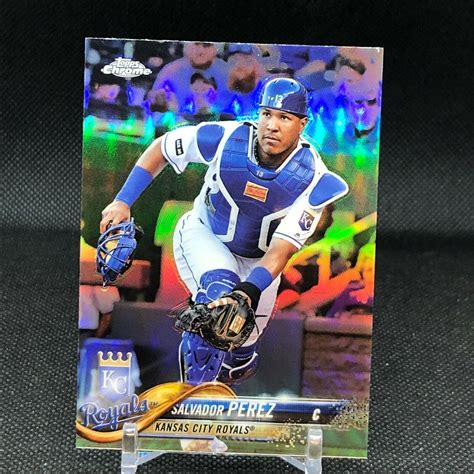 Topps Chrome Salvador Perez Refractor Kansas City Royals Ebay