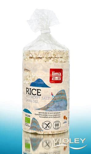 Lima Ecológicas Tortas de Arroz Integral sin Sal añadido sin gluten 100 g