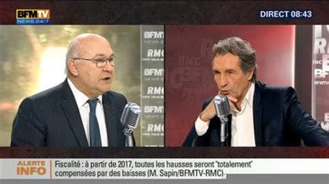 Michel Sapin Face Jean Jacques Bourdin En Direct