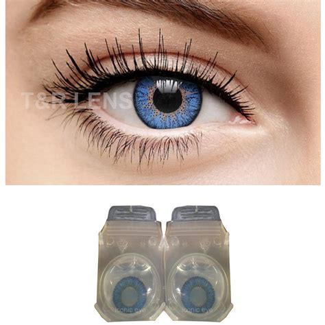 Buy Crystal Eye Dark Blue Monthly Color Contact Lens Zero Power Dark