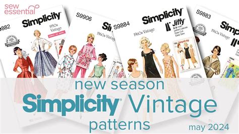 New Simplicity Vintage Patterns May Youtube