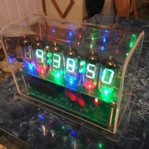 Homemade Six Digit Vfd Clock Made With Iv Vfd Tubes Rgb Led