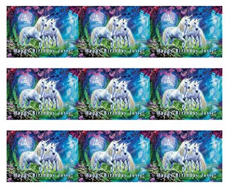 Unicorn Edible Cake Strips 2 5 X 10 5 Strips 3 Pieces Sheet